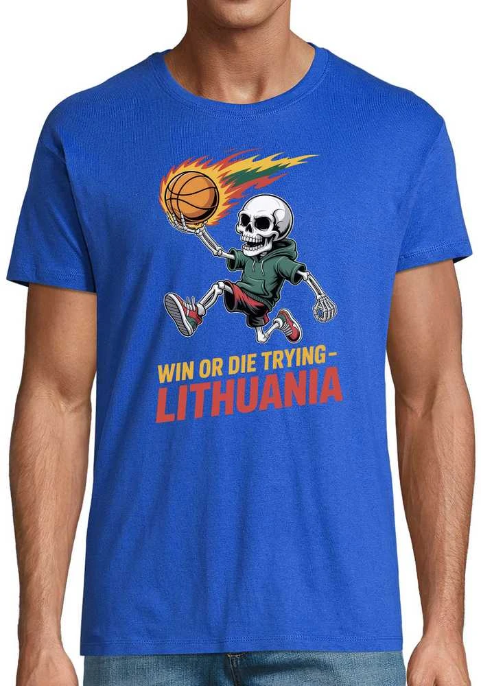 Marškinėliai "Lithuania: win or die trying"