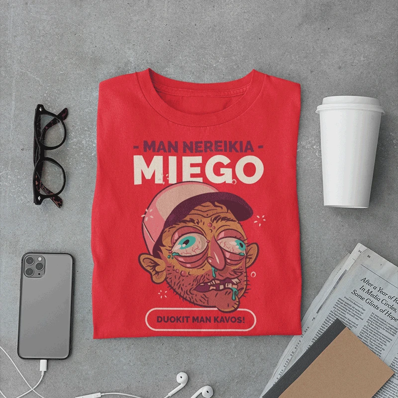Marškinėliai "Man nereikia miego"