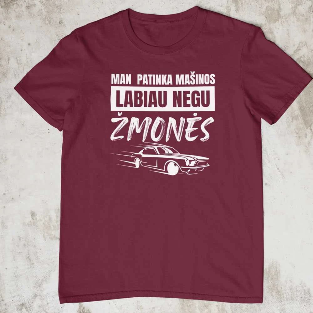 Marškinėliai "Man patinka mašinos"