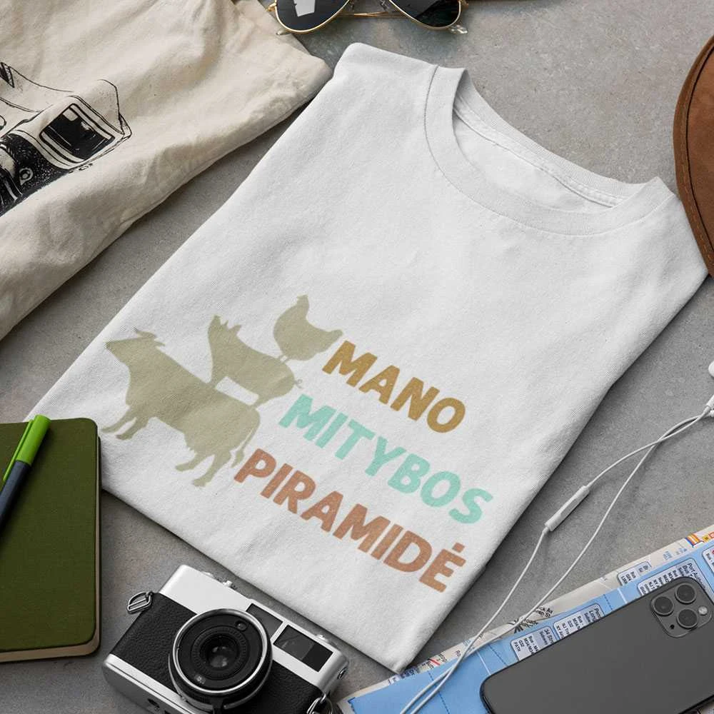 Marškinėliai "Mano mitybos piramidė"