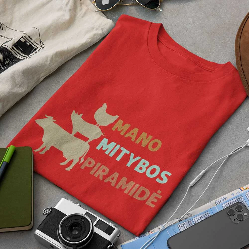 Marškinėliai "Mano mitybos piramidė"