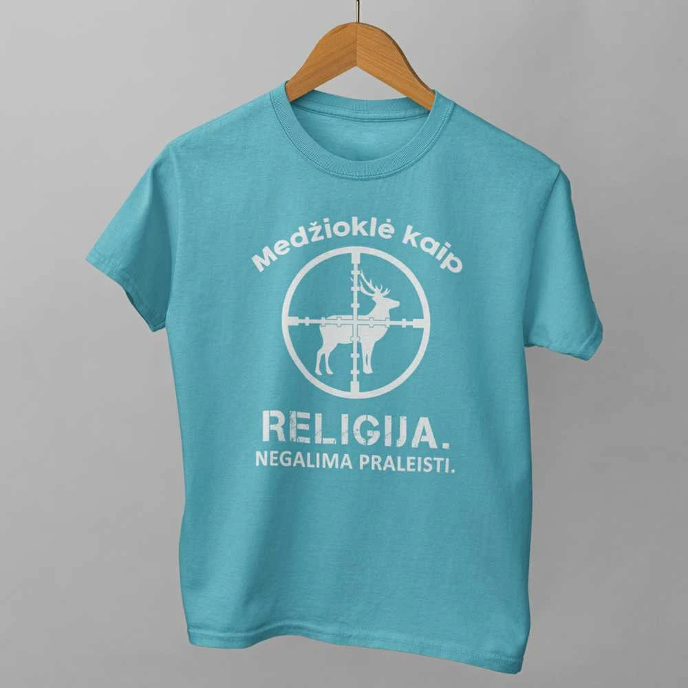 Marškinėliai "Medžioklė - tai religija"