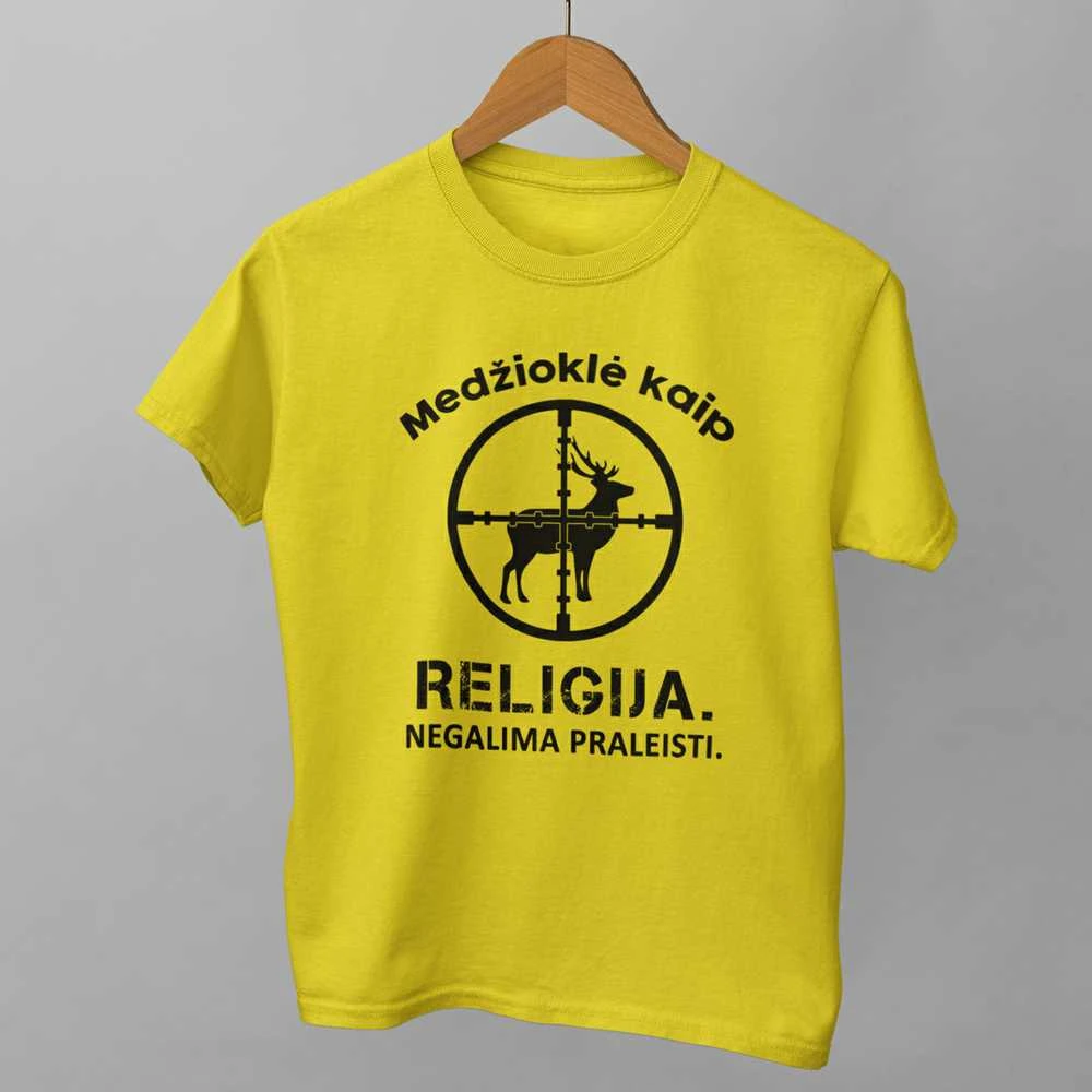 Marškinėliai "Medžioklė - tai religija"