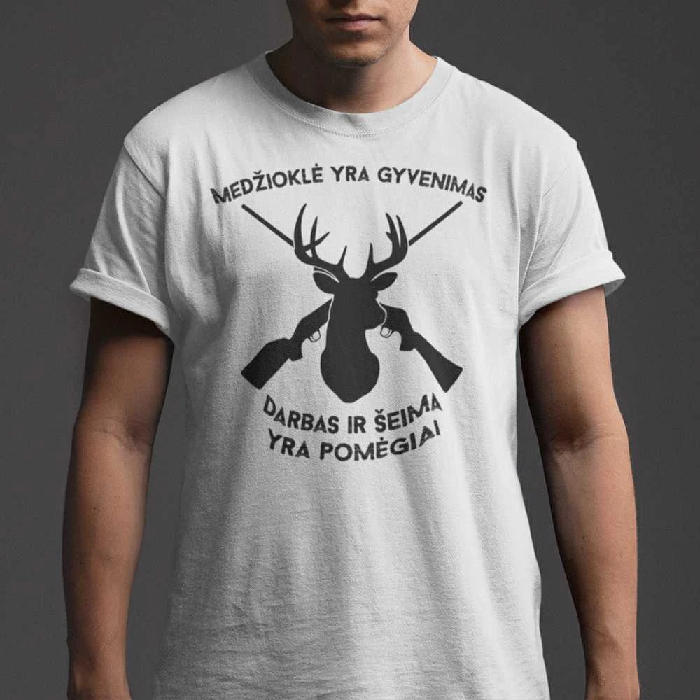 Marškinėliai "Medžioklė yra gyvenimas"