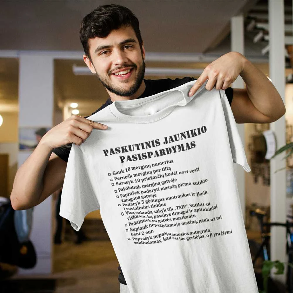 Marškinėliai "Paskutinis jaunikio pasispardymas"