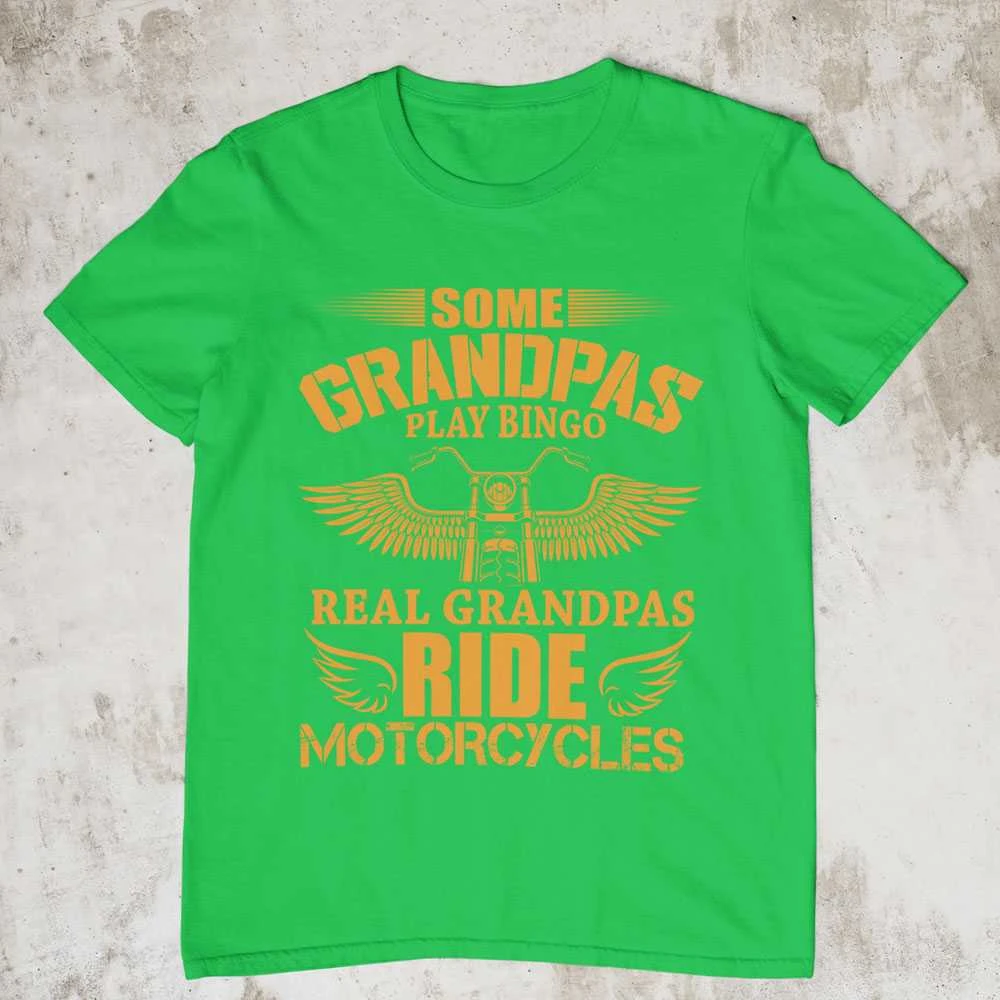 Marškinėliai "Real Grandpas ride motorcycles"