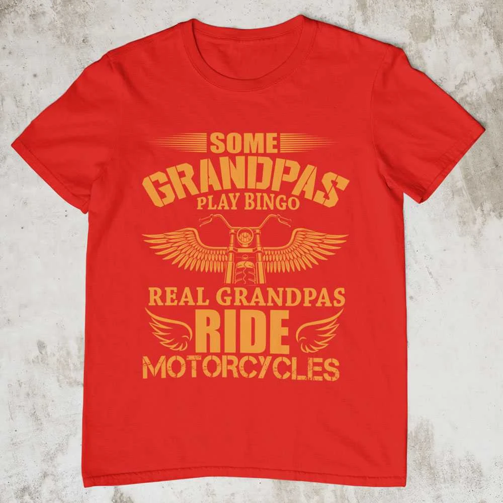 Marškinėliai "Real Grandpas ride motorcycles"