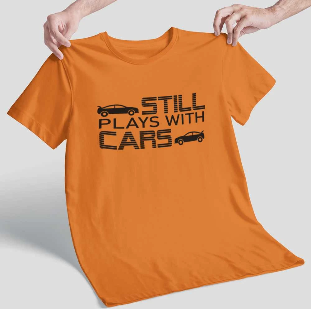Marškinėliai "Still plays with cars"