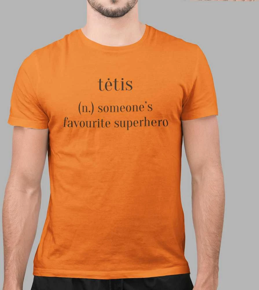 Marškinėliai "Tėtis - herojus"