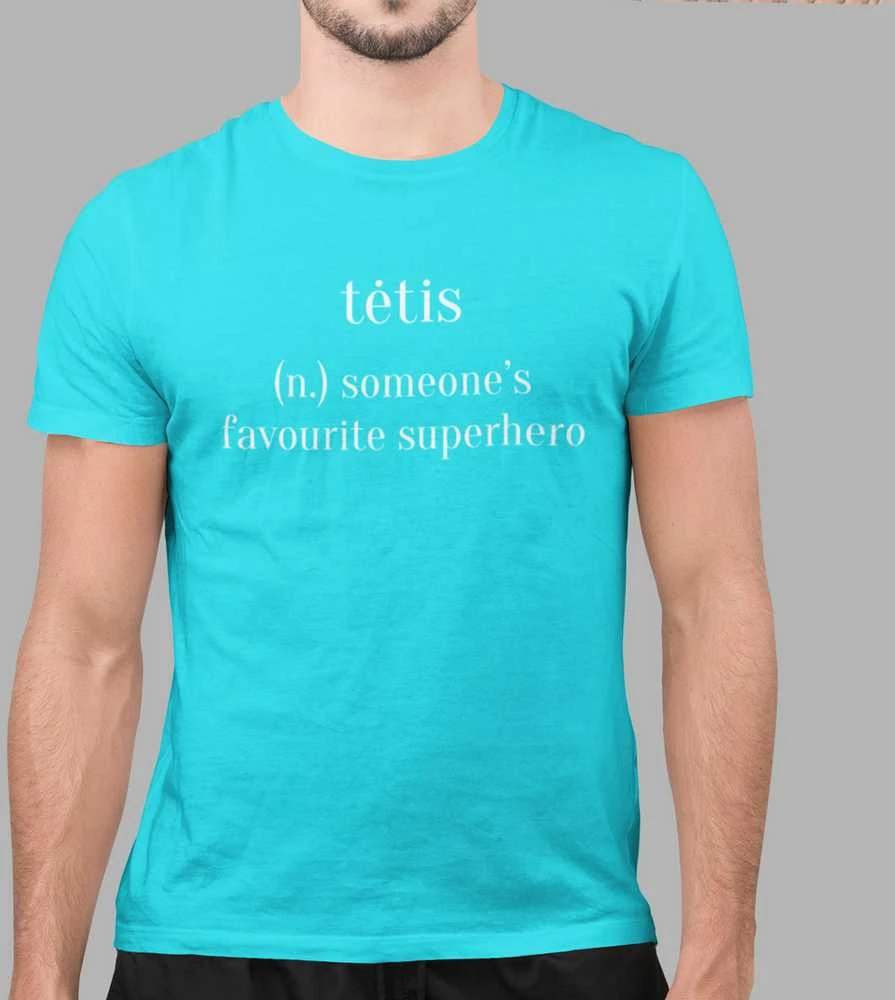 Marškinėliai "Tėtis - herojus"