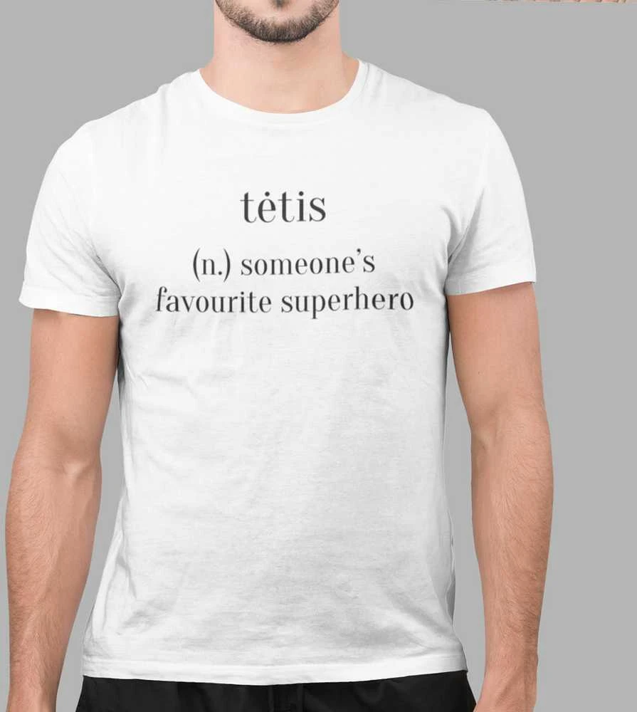 Marškinėliai "Tėtis - herojus"