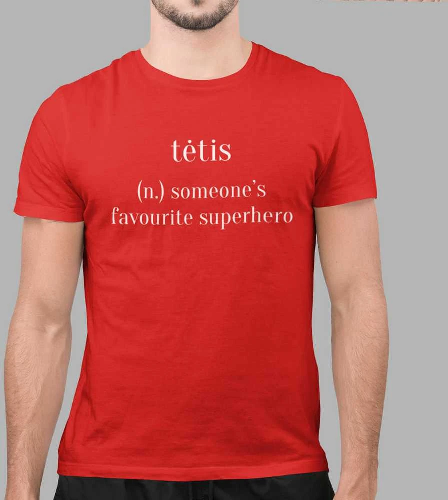 Marškinėliai "Tėtis - herojus"