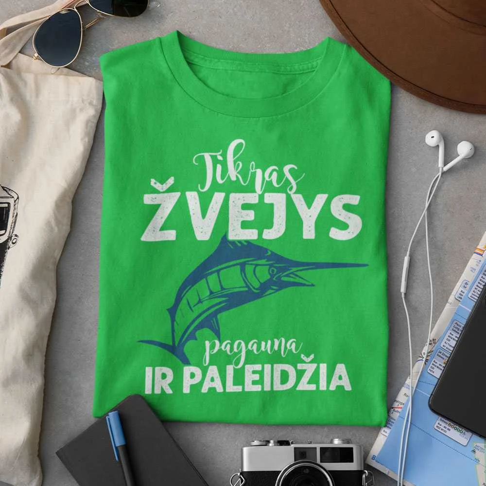 Marškinėliai "Tik tikras žvejys"