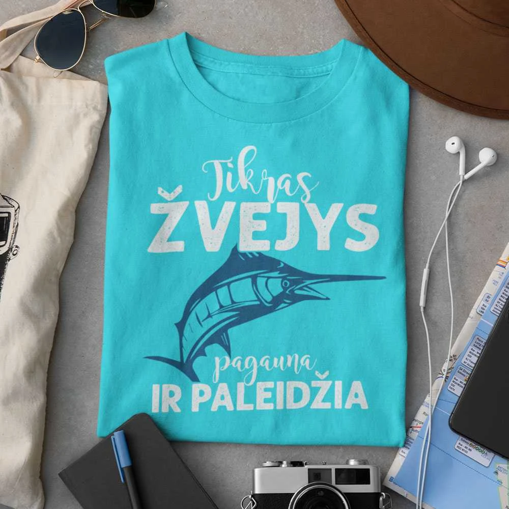 Marškinėliai "Tik tikras žvejys"
