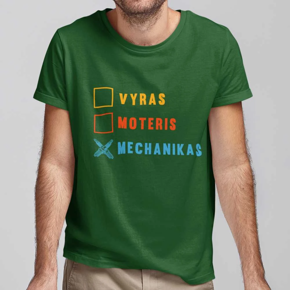 Marškinėliai "Tikras mechanikas"