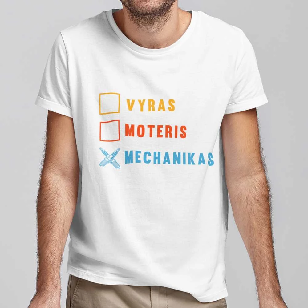 Marškinėliai "Tikras mechanikas"