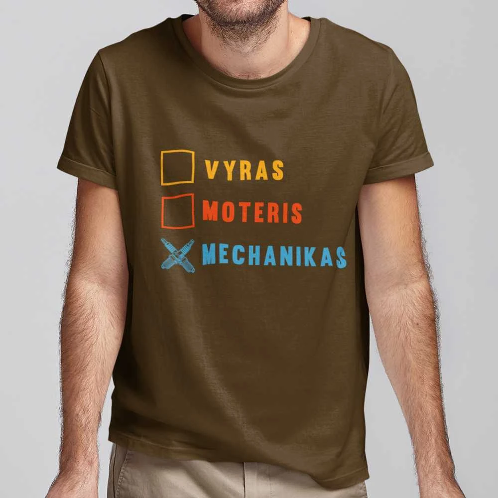 Marškinėliai "Tikras mechanikas"
