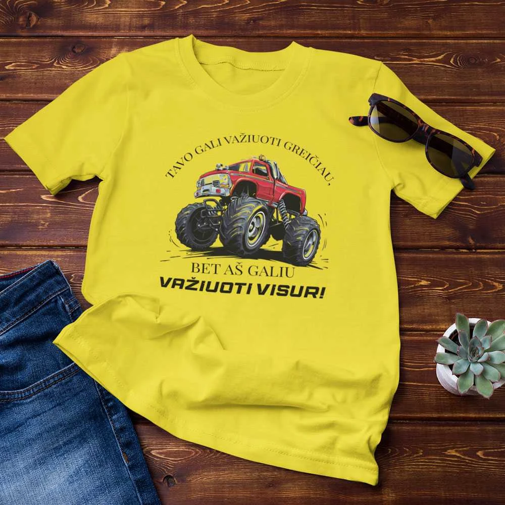 Marškinėliai "Važiuoju visur"