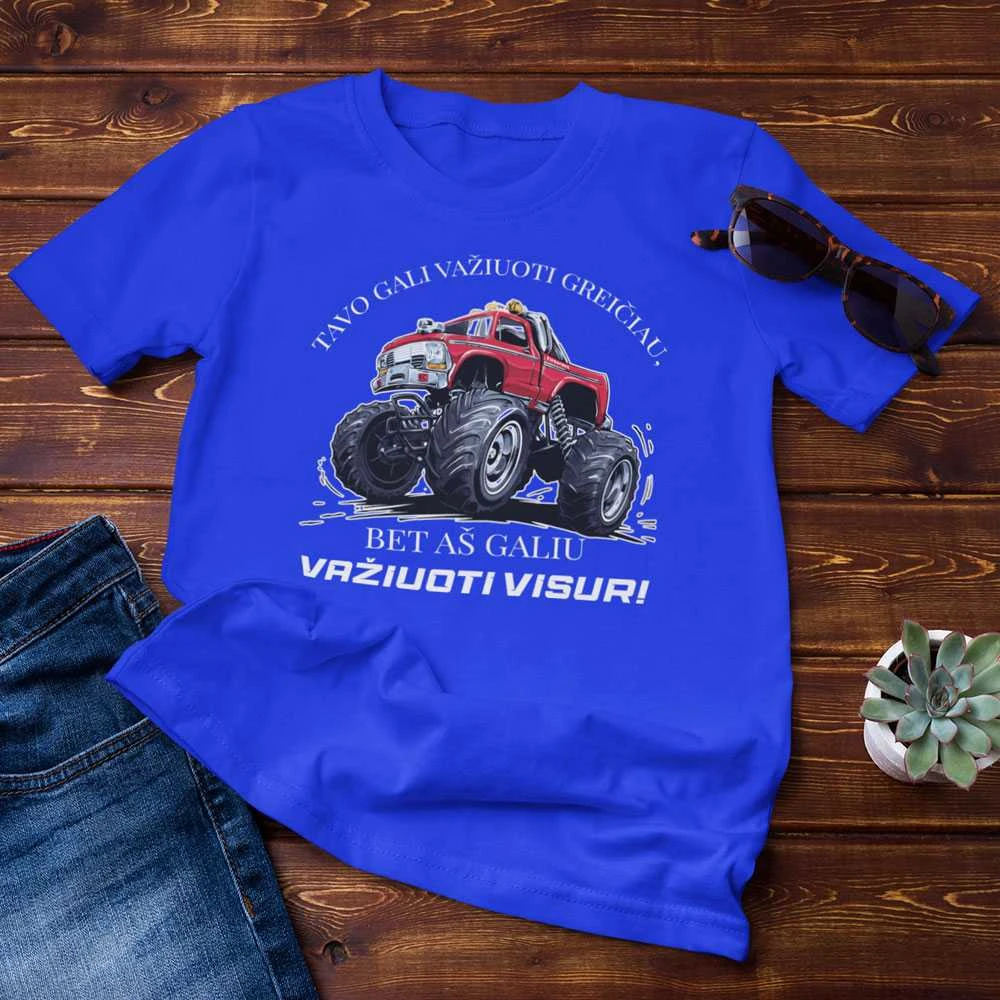 Marškinėliai "Važiuoju visur"