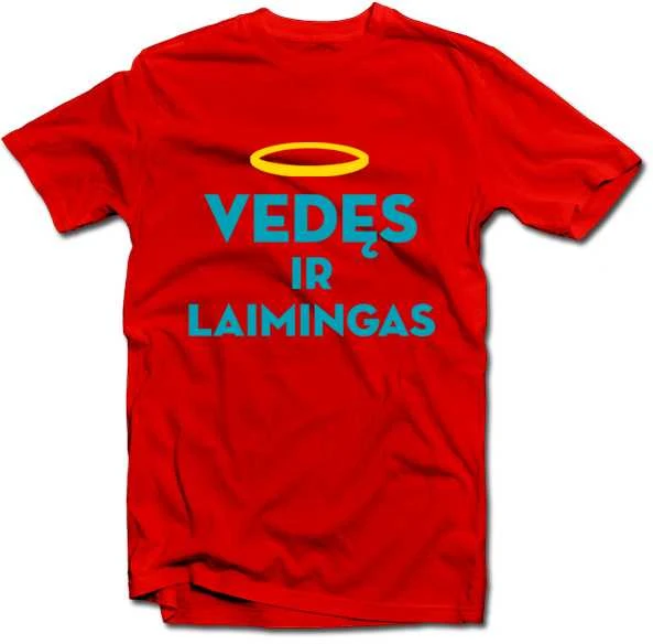 Marškinėliai "Vedęs ir laimingas (su aureole)"