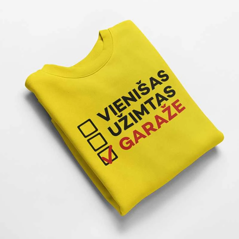 Marškinėliai "Visada garaže"