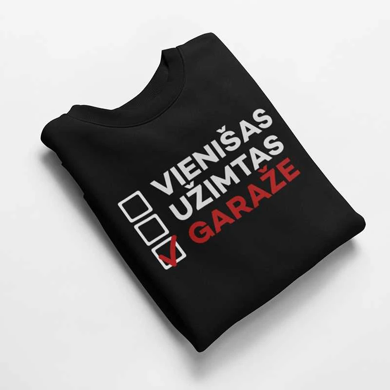 Marškinėliai "Visada garaže"