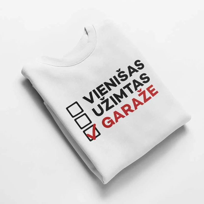 Marškinėliai "Visada garaže"