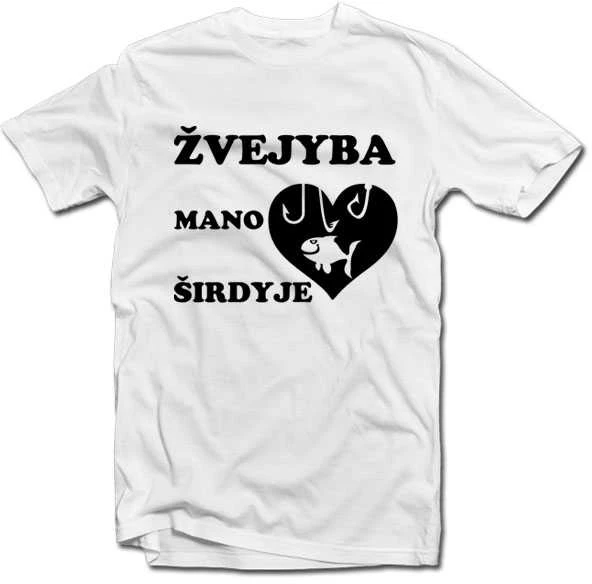 Marškinėliai "Žvejyba mano širdyje"
