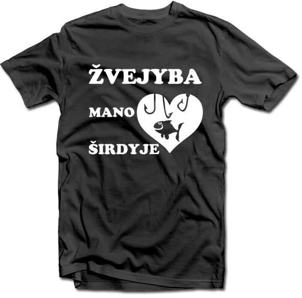 Marškinėliai "Žvejyba mano širdyje"
