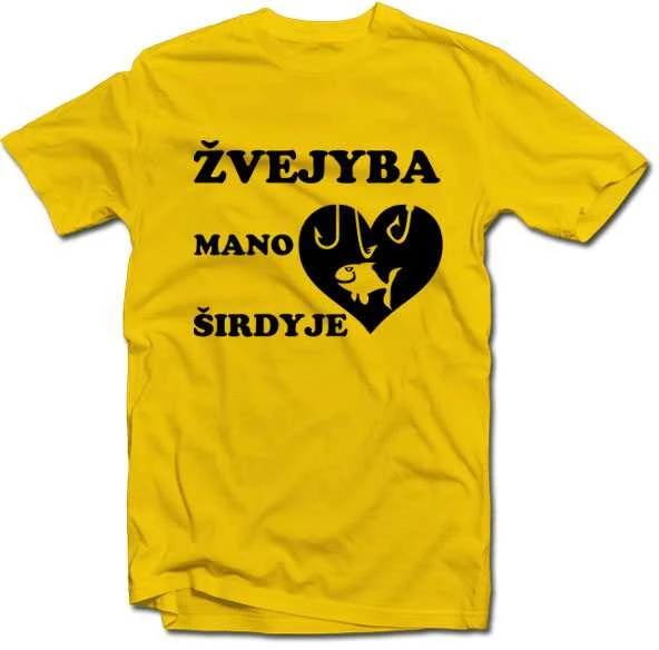 Marškinėliai "Žvejyba mano širdyje"