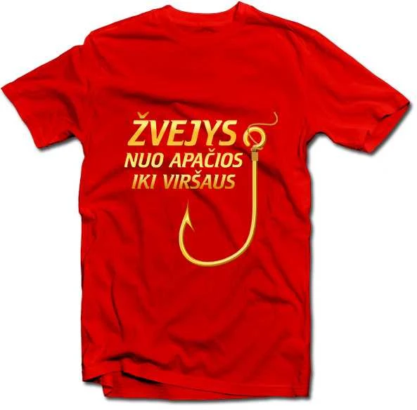 Marškinėliai "Žvejys nuo apačios iki viršaus"