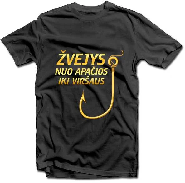 Marškinėliai "Žvejys nuo apačios iki viršaus"