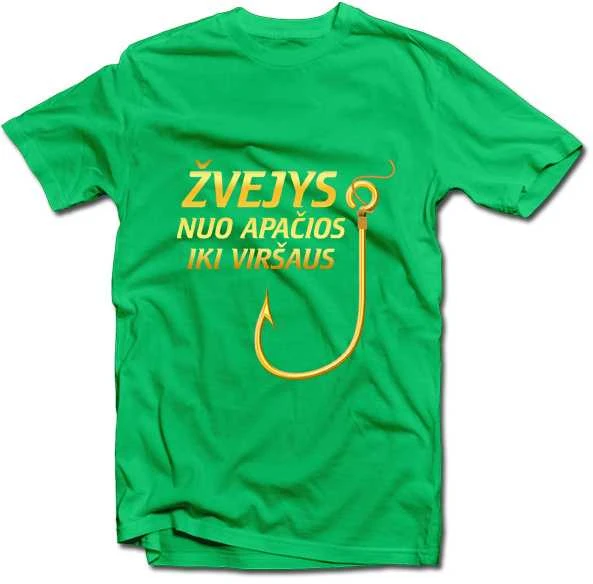 Marškinėliai "Žvejys nuo apačios iki viršaus"