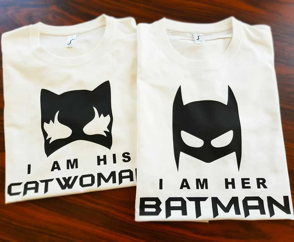 Marškinėlių komplektas "Batman & Catwoman"
