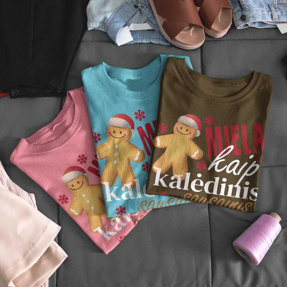 Marškinėlių komplektas "Kalėdiniai sausainiai"