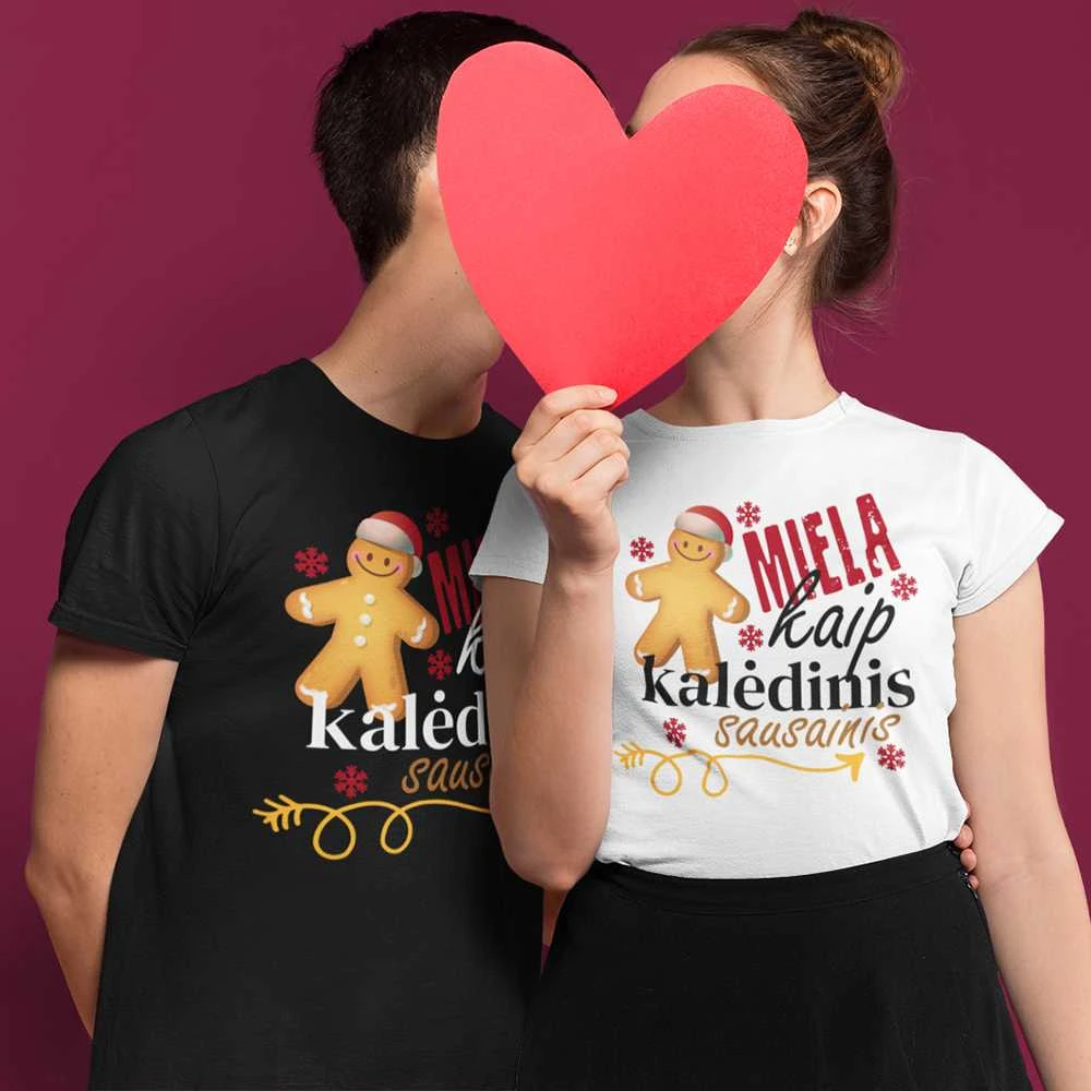 Marškinėlių komplektas "Kalėdiniai sausainiai"