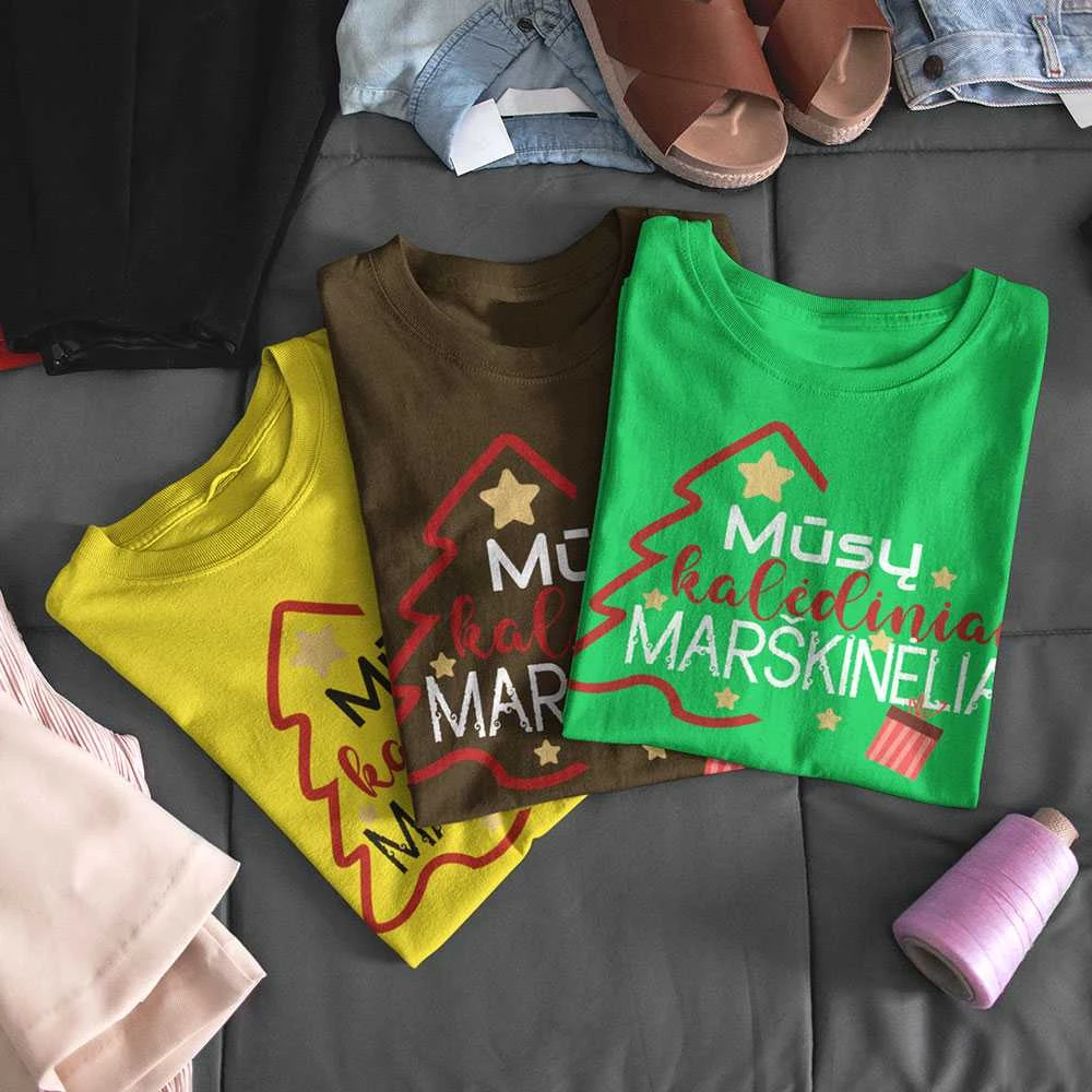 Marškinėlių komplektas "Mūsų kalėdiniai marškinėliai"