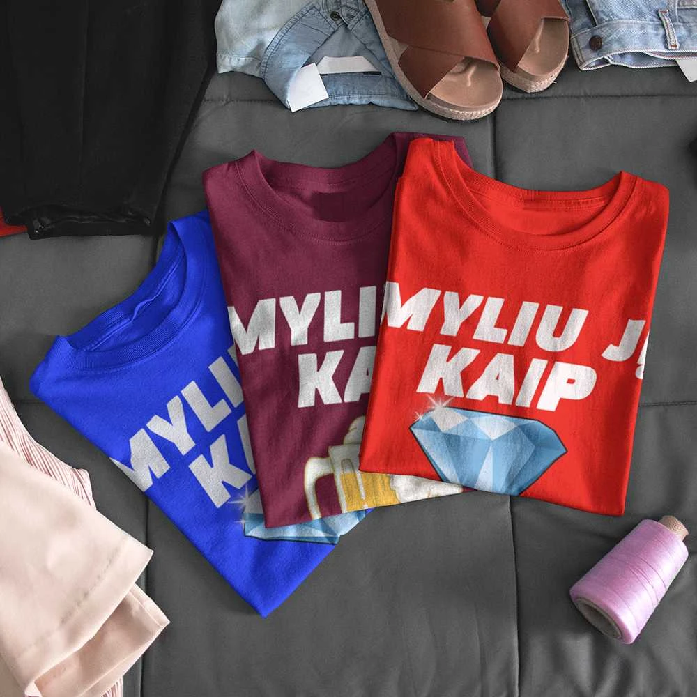 Marškinėlių komplektas "Myliu tave kaip"