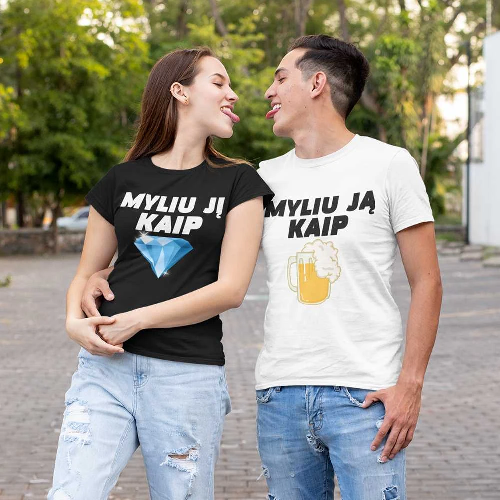 Marškinėlių komplektas "Myliu tave kaip"