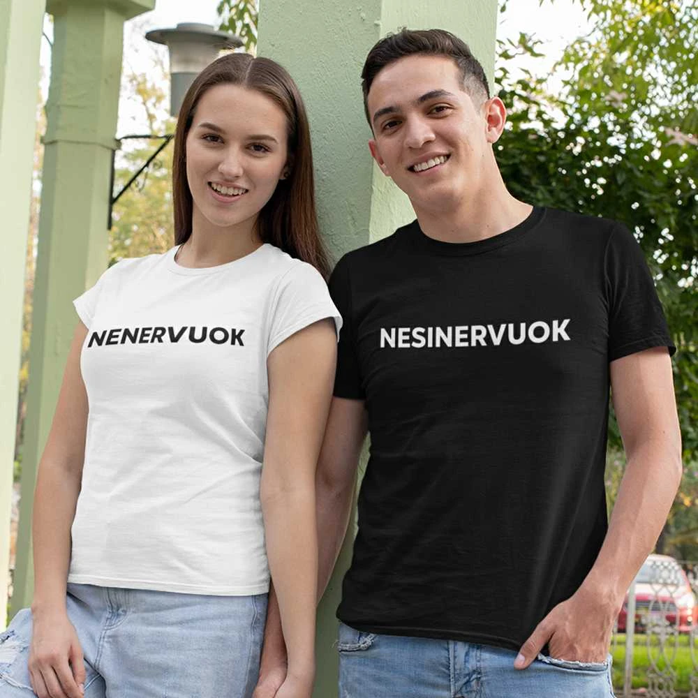 Marškinėlių komplektas "Nenervuok - nesinervuok"