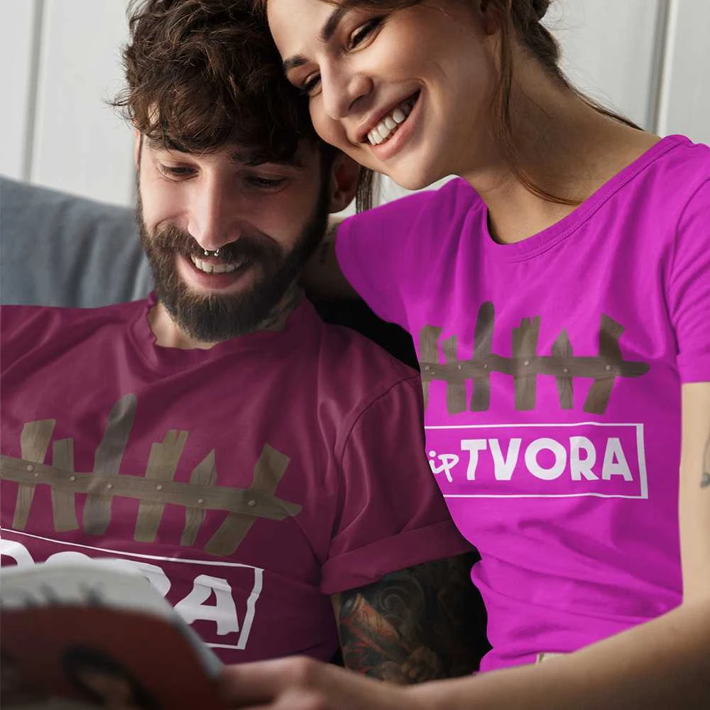Marškinėlių komplektas "Pora kaip tvora"