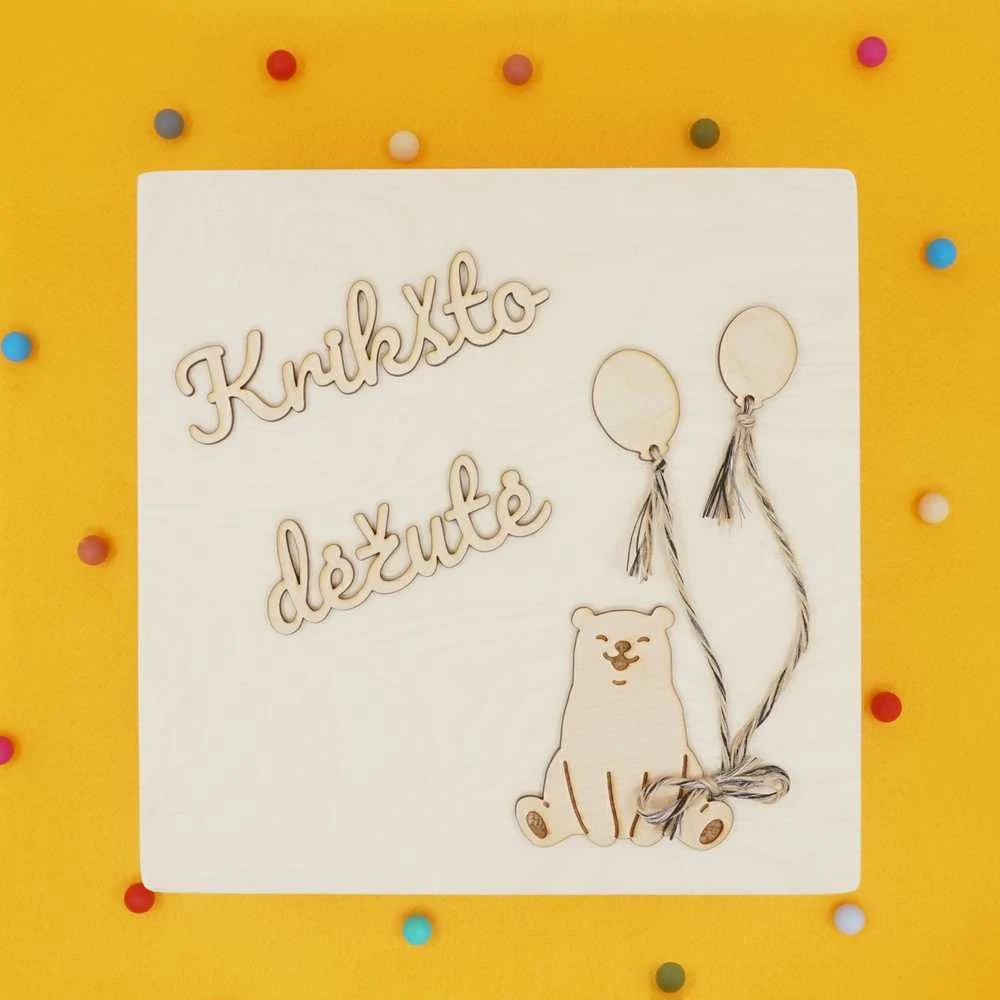 Medinė dėžė "Krikšto dėžutė" (30x30cm)