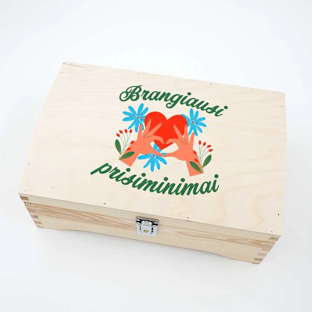 Medinė skrynelė "Brangiausi prisiminimai"