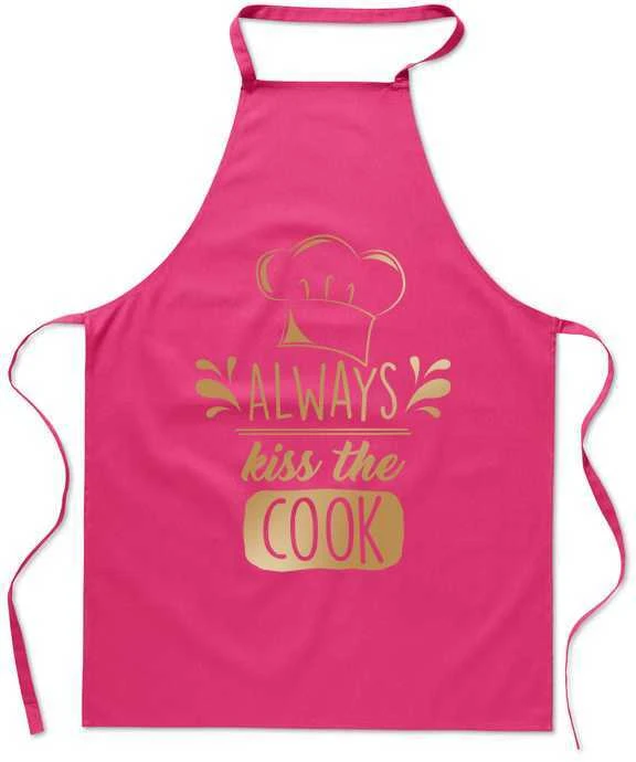 Medvilninė prijuostė "Always kiss the cook"