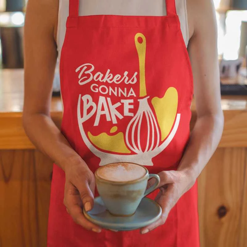 Medvilninė prijuostė "Bakers gonna bake"