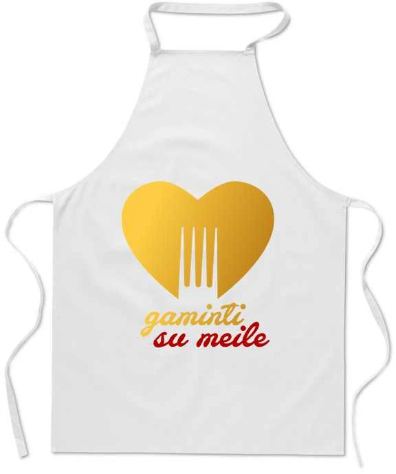 Medvilninė prijuostė "Gaminti su meile"