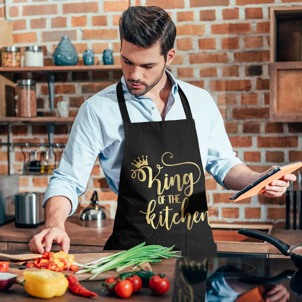 Medvilninė prijuostė "King of the kitchen"