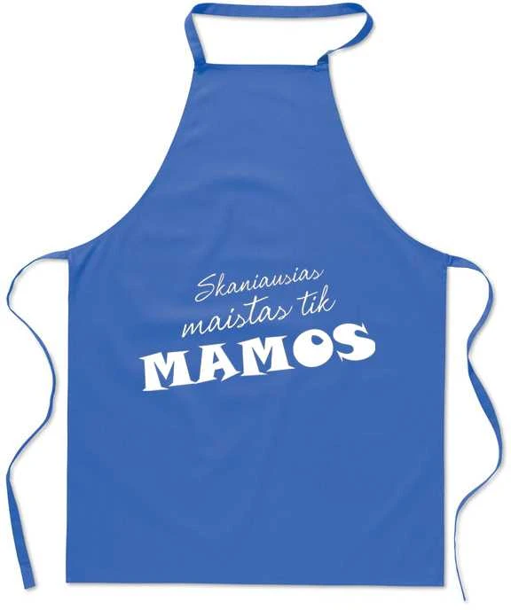 Medvilninė prijuostė "Skaniausias maistas - tik mamos!"