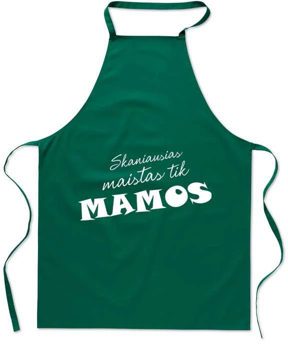 Medvilninė prijuostė "Skaniausias maistas - tik mamos!"