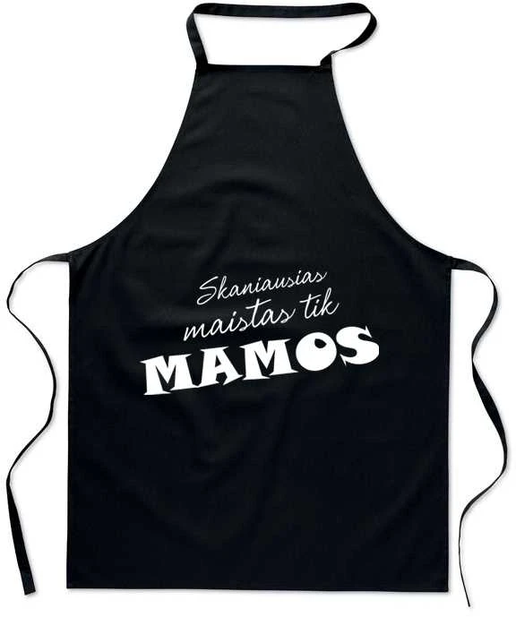 Medvilninė prijuostė "Skaniausias maistas - tik mamos!"